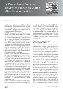 Le Butor étoilé en France en 2008 : effectifs et répartition – Ornithos